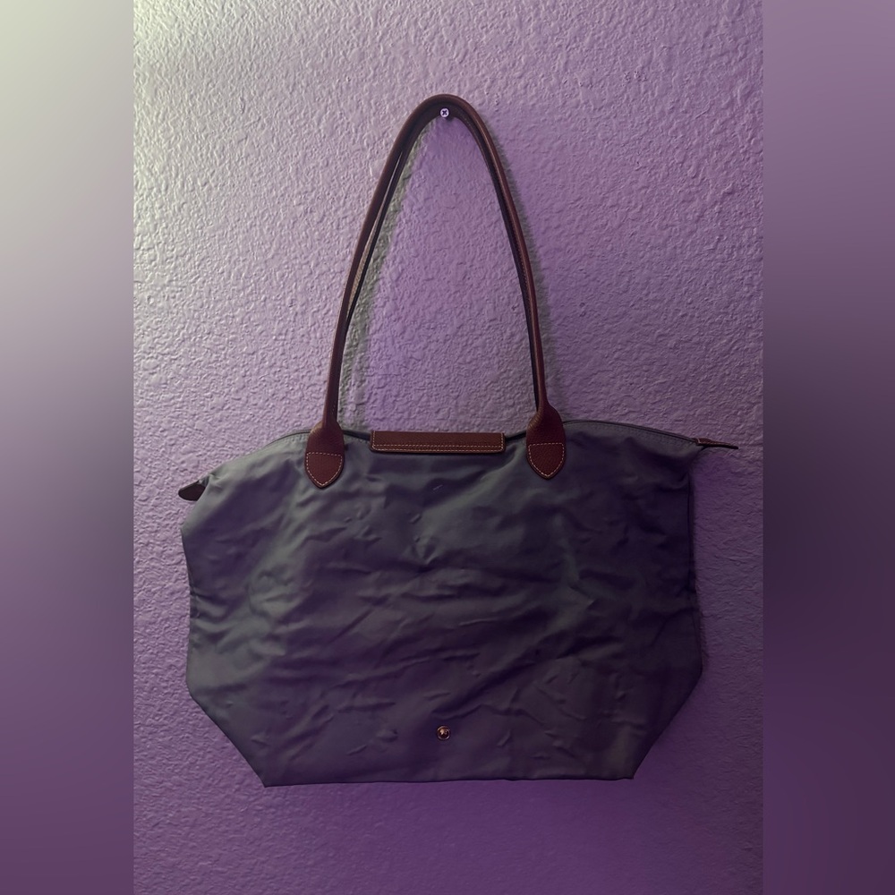 Longchamp Le Pliage Shoulder Bag Folding Tote Outlet Products L Size Grey - Picture 2 of 7